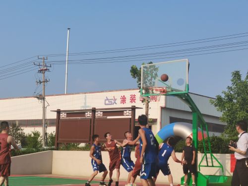山东彩山铝业有限公司与宁阳县第 二人民医院开展“党建”主题篮球赛